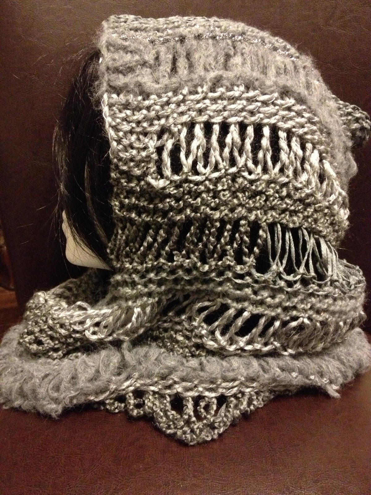 Charity's Loom Knits Changes Hooded Cowl
